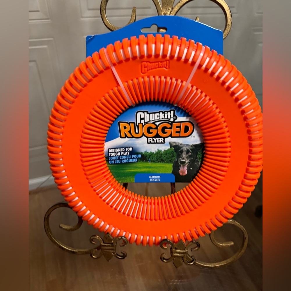 - Brand New Chunckit Rugged Flyer Durable Rubber Interactive Toy.